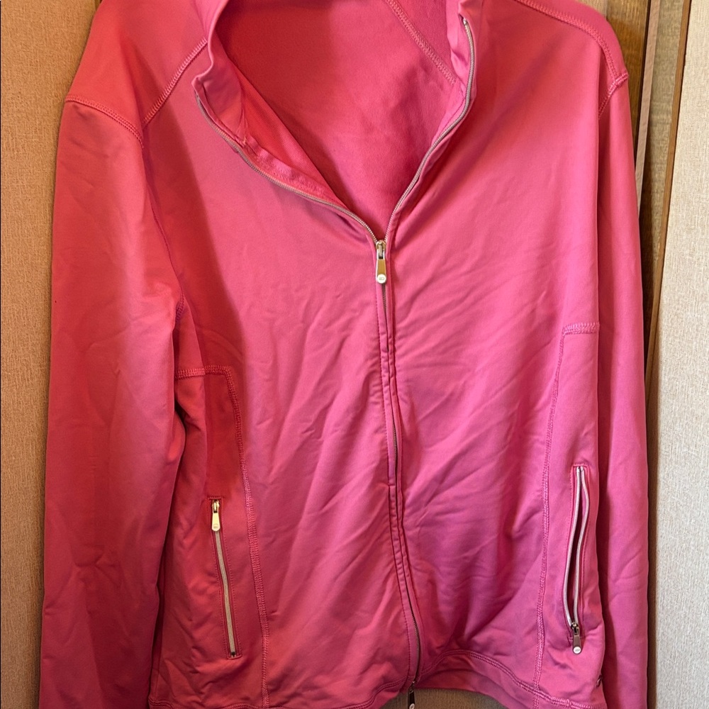 Dockers Golf Women's Vibrant Pink Bomber Jacket xl NWT